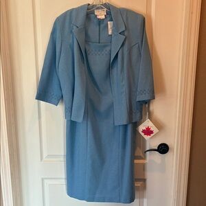 Vintage Leslie Belle 2-Piece Dress Suit Set NWT Size 12 Made in Canada 80s 90s